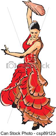 Eps Vectors Of Flamenco   Hot Blooded Dance   Fiery Spanish Gypsy    