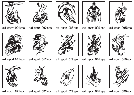 Extreme Sports Eps Clipart Collection
