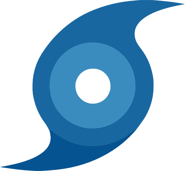 Hurricane Symbol Blue Clip Art At Clker Com   Vector Clip Art Online