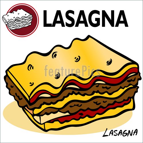Lasagna Slice Illustration  Stock Vector At Featurepics Com