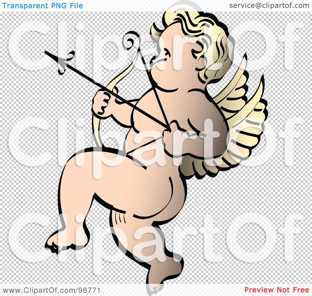 Royalty Free  Rf  Clipart Illustration Of A Shooting Cupid Tattoo
