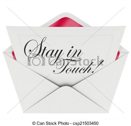 Stock Illustration   Stay In Touch Letter Communication Keeping