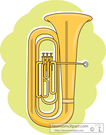 Tuba Large Brass Musical Instrument Clipart