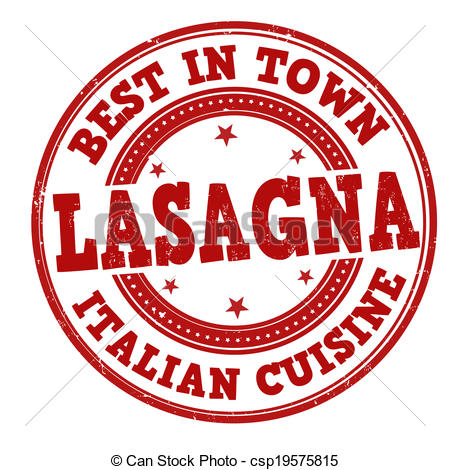 Vector Clip Art Of Lasagna Stamp   Lasagna Grunge Rubber Stamp On