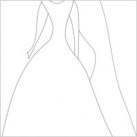 White Bridal Dresses Silhouette Clip Art Wedding Dresses 
