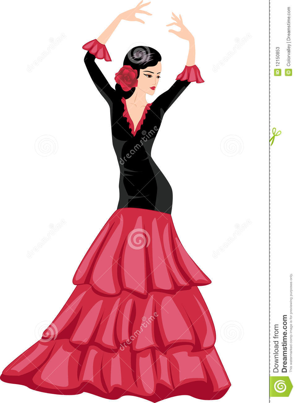 Woman Dancing Spanish Dance Stock Photos   Image  12150853