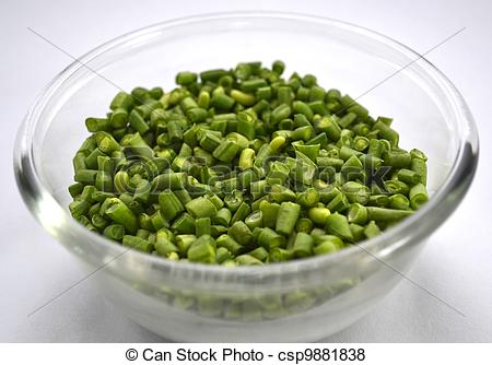     Beans Clipart Stock Photo   Diced Green Bean Or French Bean In Bowl