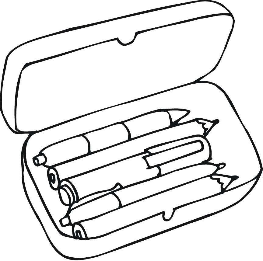 Beautiful Printable Coloring Pages Of Pencil Box For Preschoolers