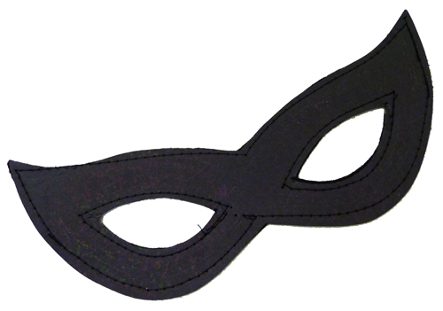 Black Superhero Masks Shiny Black Eye Mask Laser