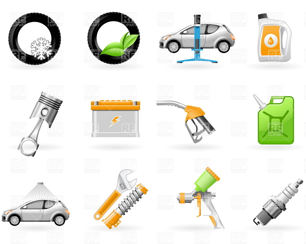 Car Service And Repairing Icon Set 4809 Icons And Emblems Download    