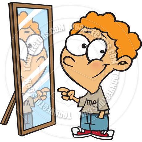 Cartoon Self Aware Boy By Ron Leishman   Toon Vectors Eps  69714