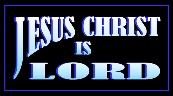 Christ Is Lord  Blue And Black    Free Christian Clip Art Graphic