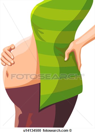 Clipart   Abdomen Grown Up Character Expectant Mother  Fotosearch