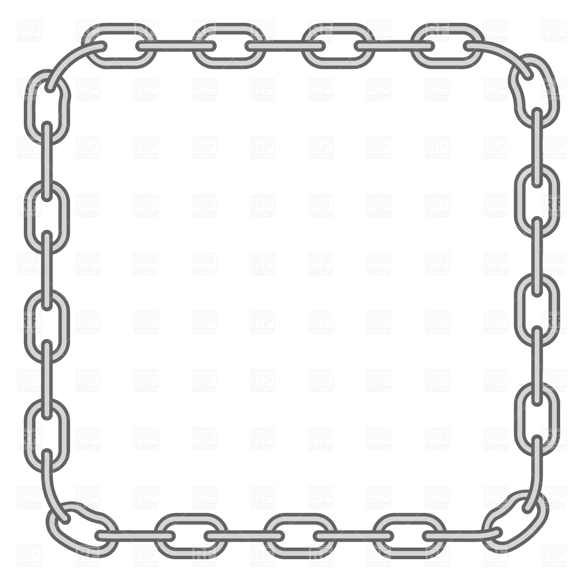 Clipart Catalog   Borders And Frames   Square Chain Frame Download    