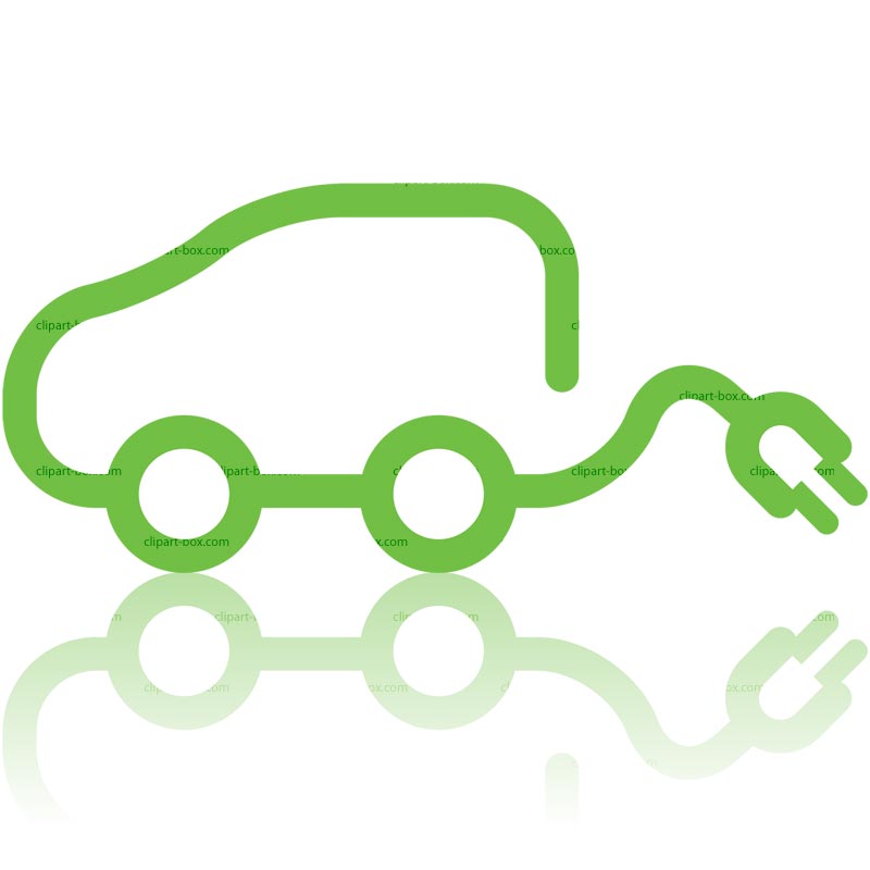 Clipart Electric Car   Royalty Free Vector Design