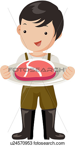 Clipart   Meat Grown Up Character Fresh Meat Flesh  Fotosearch