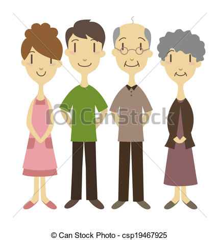 Family   Parent And Grown Up Children    Csp19467925   Search Clipart