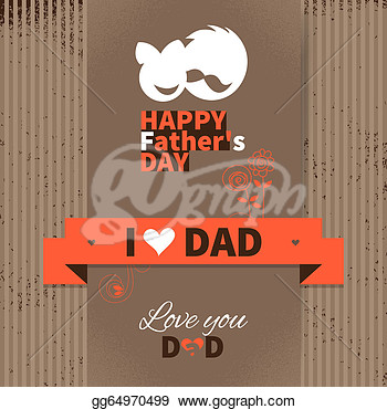 Father S Day Vintage Retro Card  Set Of Type Font And Sym  Clipart