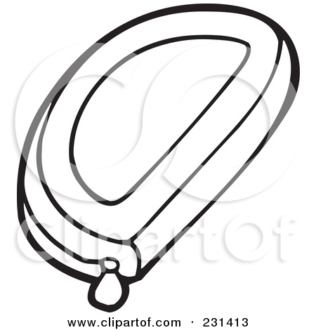 Free  Rf  Clipart Illustration Of A Coloring Page Outline Of A Pencil