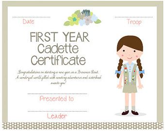 Girl Scout Cadette Clip Art   Girls Scout First Year Cadette Cert