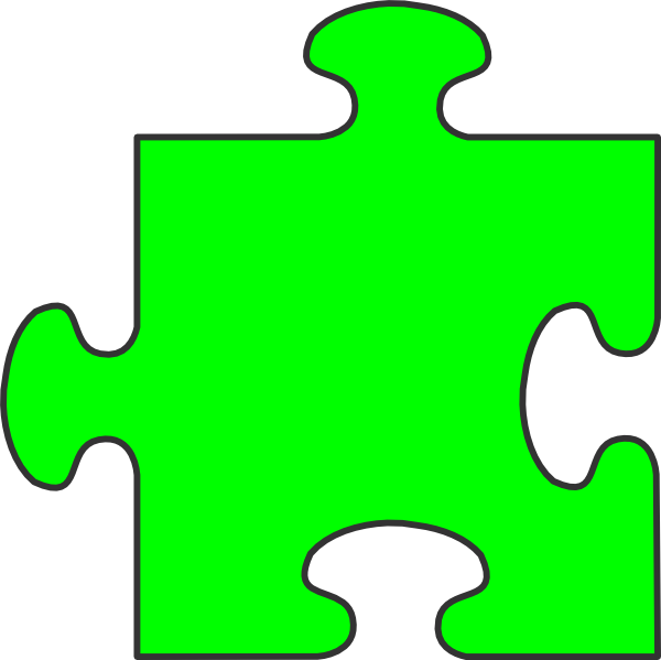 Green Puzzle Piece Clip Art At Clker Com   Vector Clip Art Online