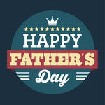Happy Father S Day Vintage Circle Vector With King Crown