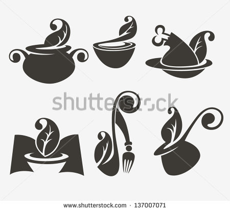 Healthy Foodvector Collection Of Signs Symbols And Silhouettes