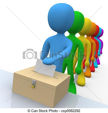 Of Voting   People Waiting In Line To Vote Csp0582292   Search Clipart    