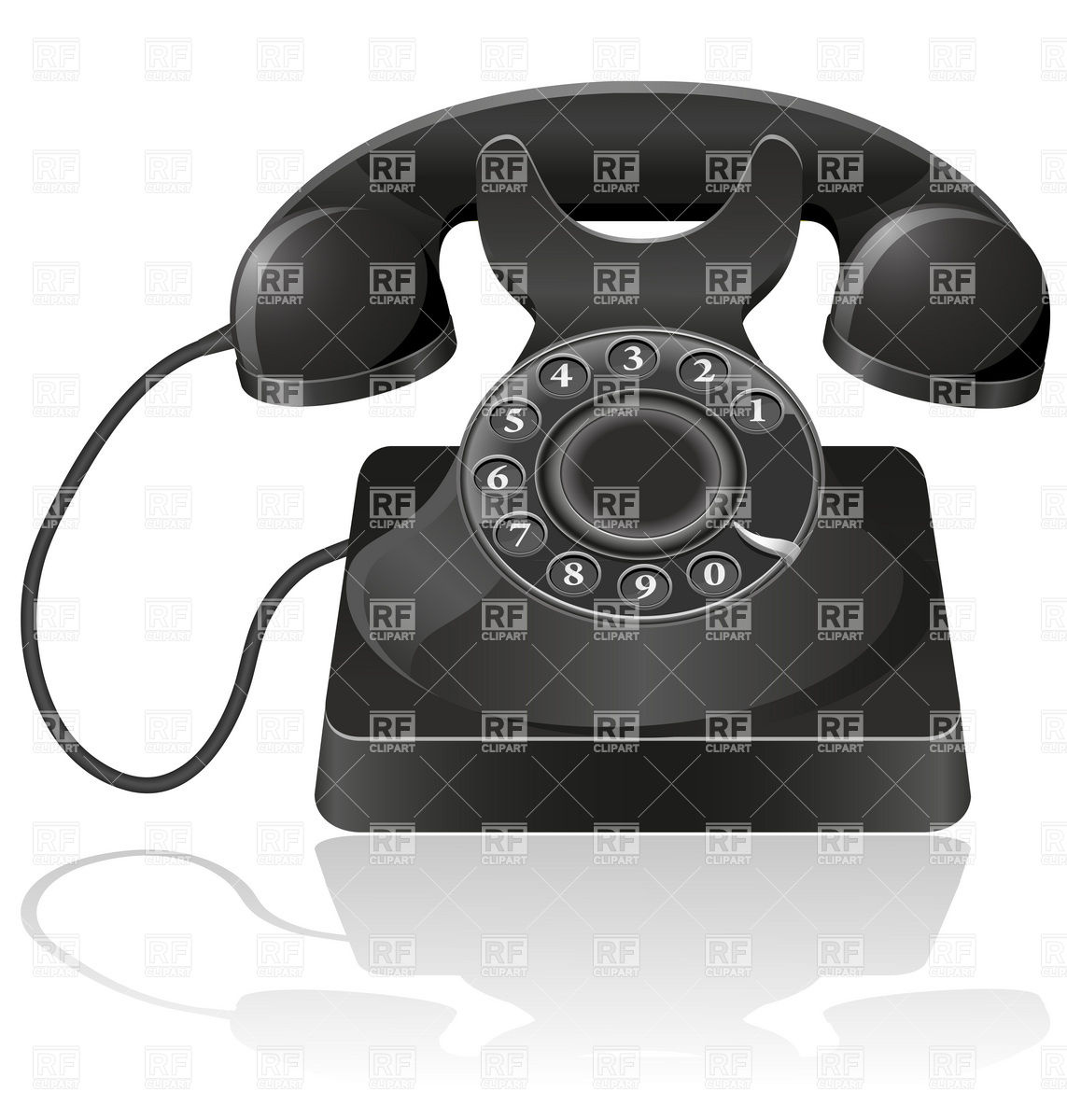 Old Phone Download Royalty Free Vector Clipart  Eps