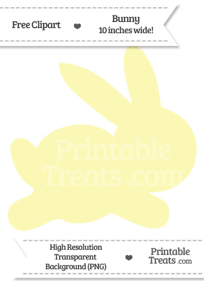 Pastel Light Yellow Bunny Clipart From Printabletreats Com