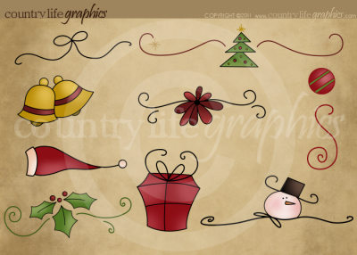 Printable Seasonal Borders   Primitive   Country Clipart   Country