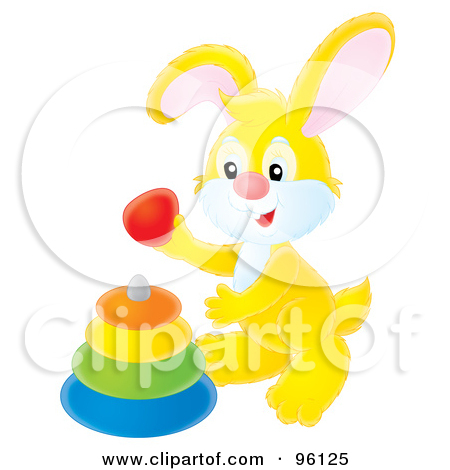 Royalty Free  Rf  Clipart Illustration Of A Cute Yellow Bunny Rabbit