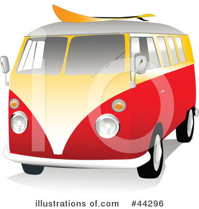 Royalty Free  Rf  Vw Van Clipart Illustration By Toonster   Stock