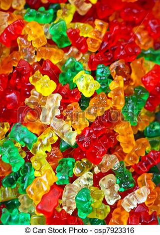 Stock Image Of Gummy Bears   Big Pile Of Colorful Tasty Gummy Candies    