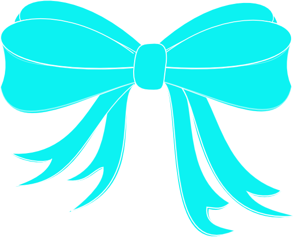 Turquoise Bow Ribbon Clip Art At Clker Com   Vector Clip Art Online