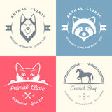 Veterinary Emblem Pets Icon Set Stock Photos Images   Pictures