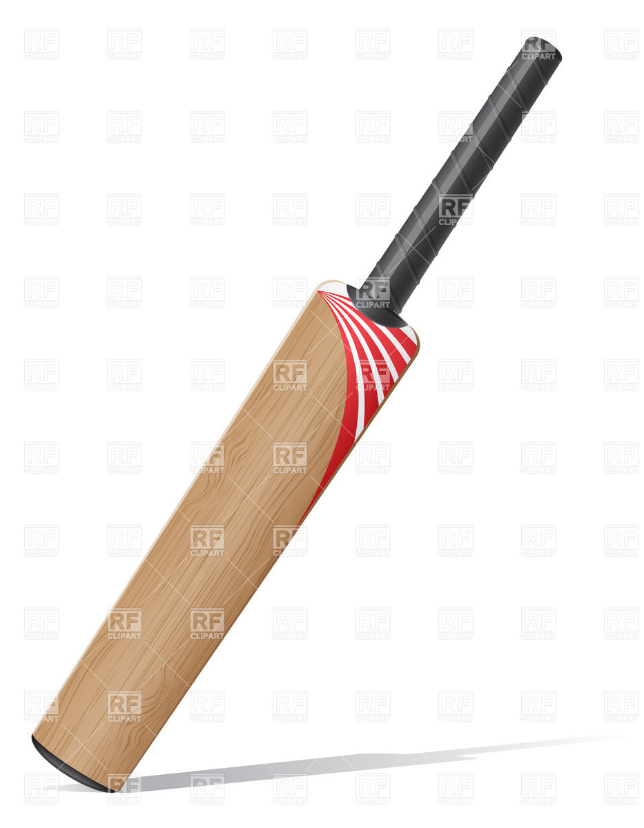 Wooden Cricket Bat Download Royalty Free Vector Clipart  Eps