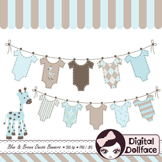 Baby Onesie Banner Clipart Baby Boy Clip Art Bunting Graphic Images