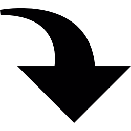Black Curved Arrow Png Curved Arrow Pointing Down
