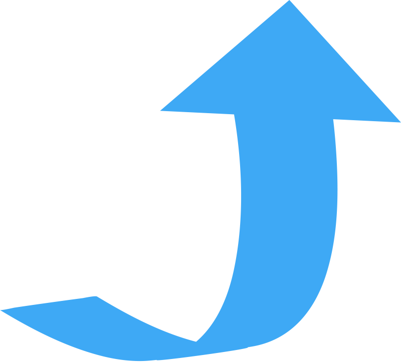 Blue Curved Arrow Png Curved Arrow Up Png Curved