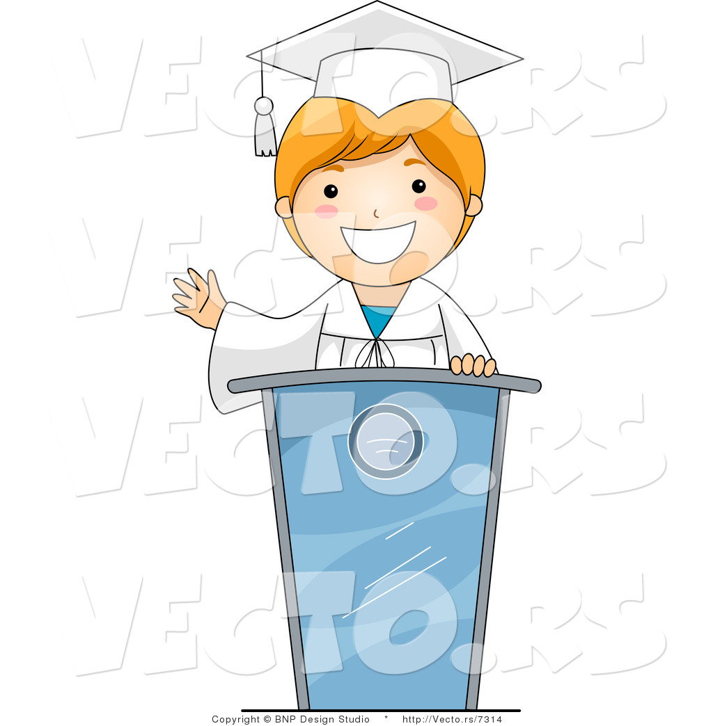 Boy Preschool Graduation Clip Art Vector Cartoon Of Graduating