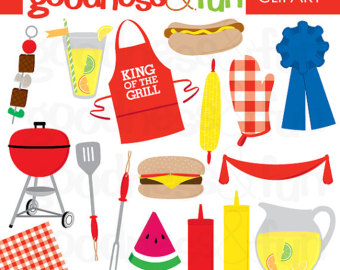 Buy 2 Get 1 Free Time To Bbq Clipart Digital Summer Clipart Instant