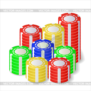 Casino Chips   Vector Clipart   Vector Image