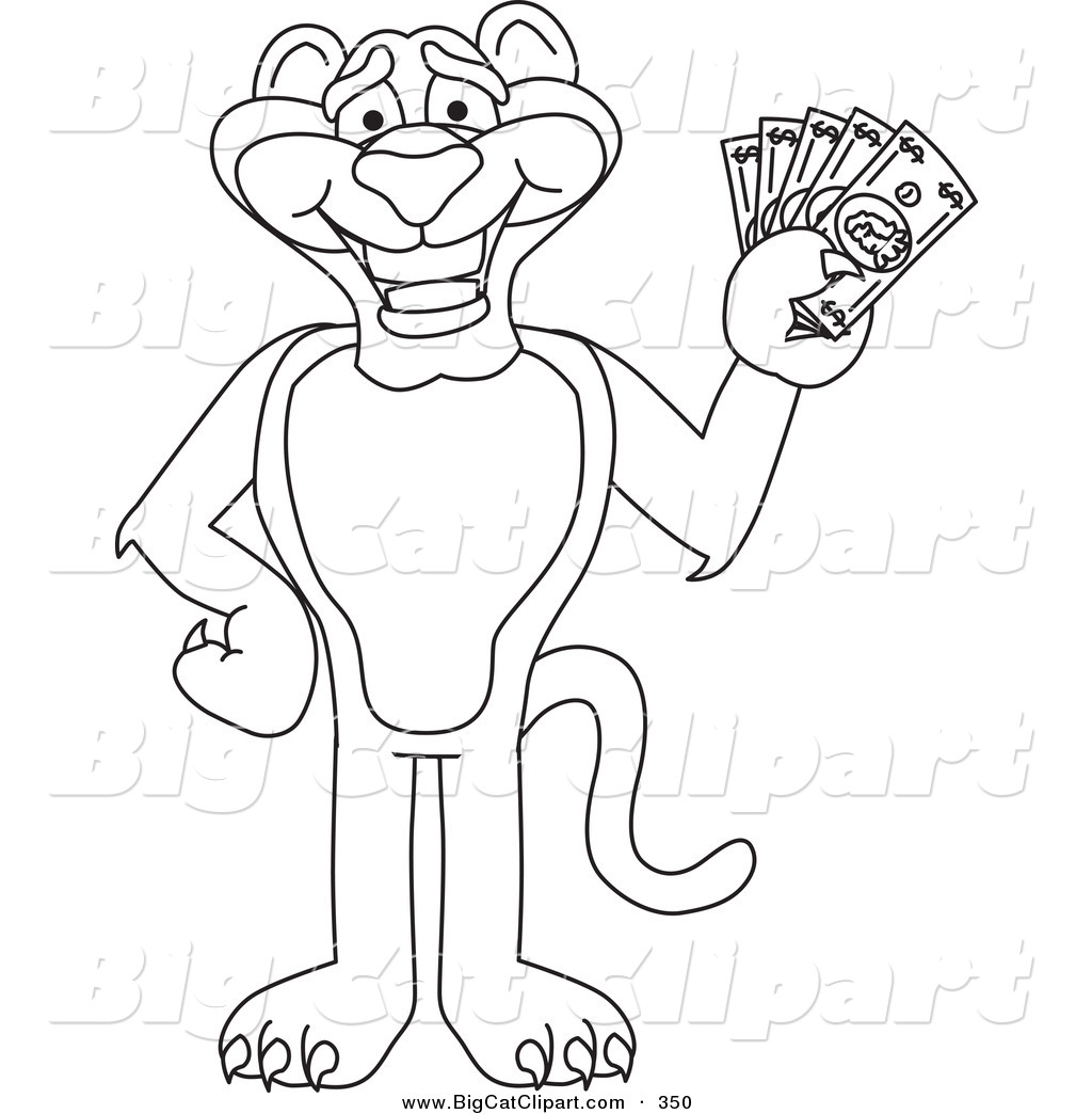 Cat Cartoon Vector Clipart Of A Coloring Page Outline Design Of A