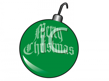 Clipart Picture Of A Merry Christmas Ornament