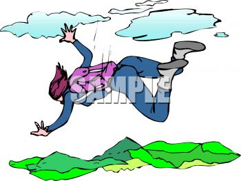 Color Clip Art Of A Woman Skydiving   Royalty Free Clipart
