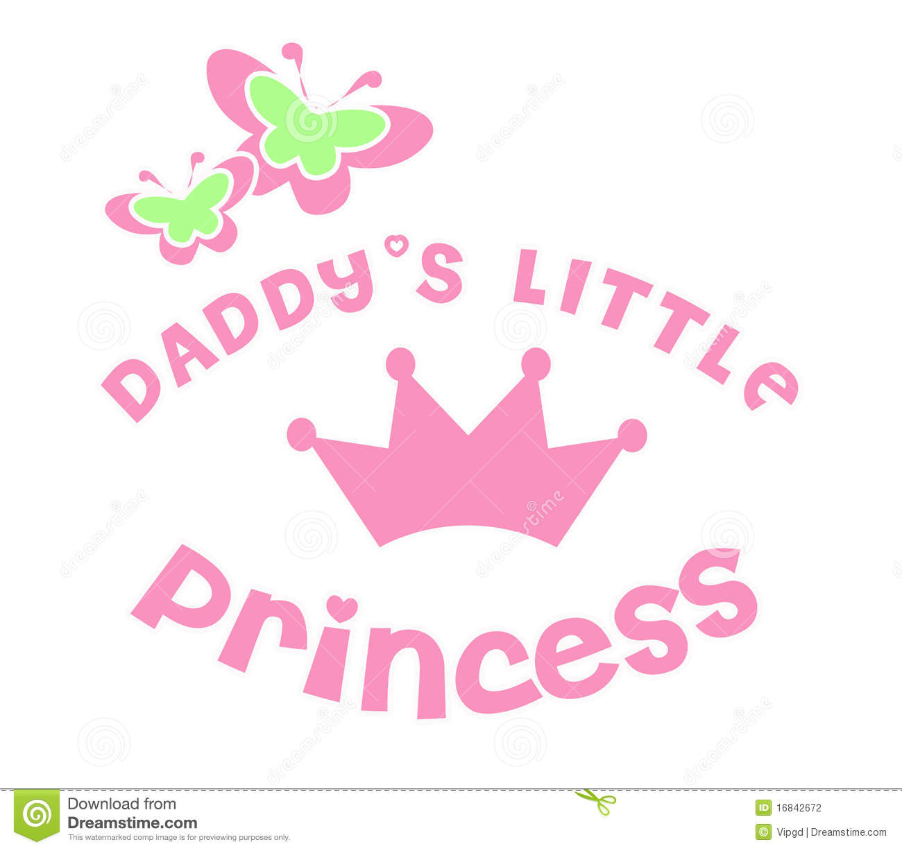 Cute Design Of Daddy S Little Princess With Pretty Butterflies And