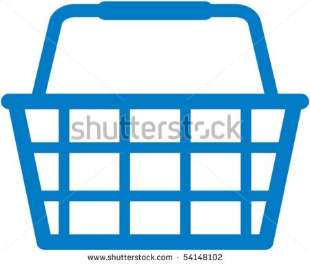 Grocery Basket Clipart Shopping Basket Icon   Vector