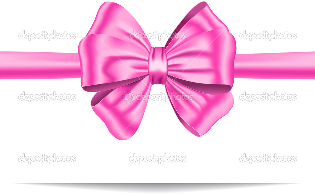 Illustration Pink Bow On A Pink Ribbon Pics Stock Photos All Sites