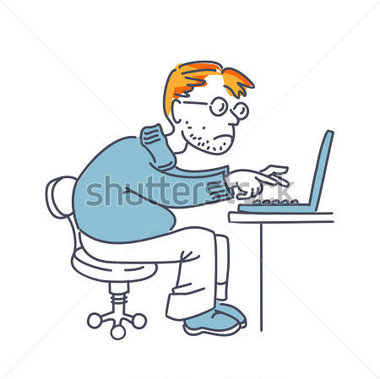 Man With A Laptop Stock Vector   Clipart Me